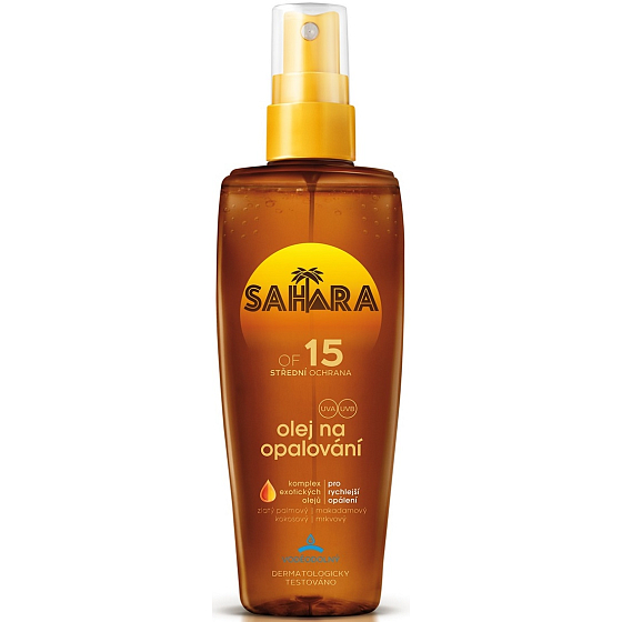 Astrid Sahara OF15 voděodolný olej na opalování sprej 150 ml