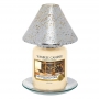 Yankee Candle Shimmer Glow - Lesklá a zářivá stínítko velké + talíř velký na střední a velkou vonnou svíčku Classic 11 x 15 cm (stínítko), 15 x 15 cm (talíř)