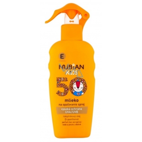 Nubian Kids OF50 Mléko na opalování pro děti 200 ml sprej