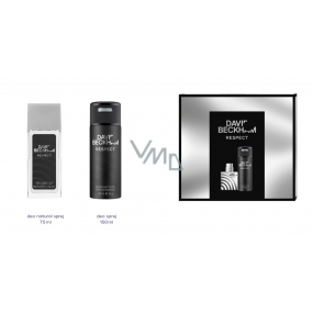 David Beckham Respect parfémovaný deodorant sklo pro muže 75 ml + deodorant sprej 150 ml, dárková sada