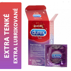 Durex Feel Intimate kondom tenký s extra lubrikací nominální šířka: 56 mm 18 kusů
