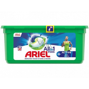 Ariel All in 1 Pods Active Deo-Fresh gelové kapsle na praní prádla 30 kusů 753 g