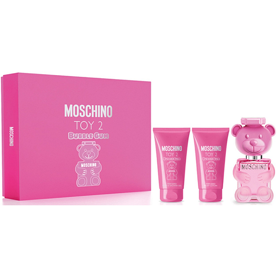 Moschino Toy 2 Bubble Gum toaletní voda 50 ml + tělové mléko 50 ml + sprchový gel 50 ml, dárková sada pro ženy