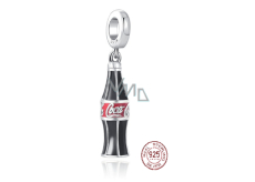Charm Sterlingové stříbro 925 Coca Cola láhev, přívěsek na náramek, jídlo a pití