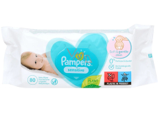 Pampers Sensitive čistící vlhčené ubrousky pro děti 80 kusů