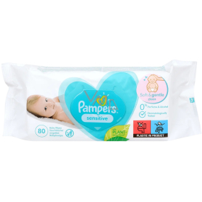 Pampers Sensitive čistící vlhčené ubrousky pro děti 80 kusů