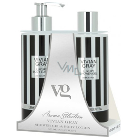 Vivian Gray Lemon & Green Tea luxusní tělové mléko 250 ml + luxusní sprchový gel 250 ml, kosmetická sada