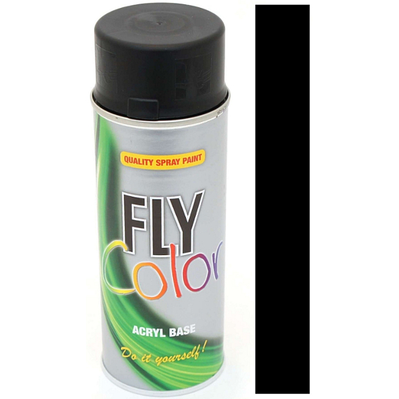Color Works Fly Color RAL akrylátová barva sprej 9005 Černý matný 400 ml
