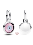 Charm Sterlingové stříbro 925 Mini medailon Zlé oko mini, přívěsek na náramek symbol