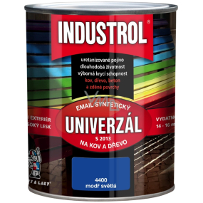Industrol S2013 Univerzál lesk vrchní barva na kov a dřevo 4400 Modř světlá 0,75 l