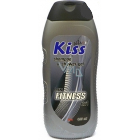 Mika Kiss Silver for Men Fitness 2v1 sprchový gel a šampon na vlasy 400 ml
