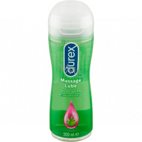 Durex 2v1 Massage Lube Aloe Vera intimní masážní a lubrikační gel 200 ml