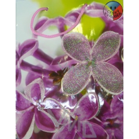 Nekupto Dárková papírová taška s glitry 23 x 18 x 10 cm Orchidea 1 kus 50030
