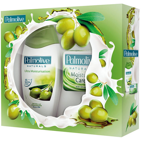 Palmolive Naturals Olive Milk tuhé mýdlo 90 g + sprchový gel 250 ml, kosmetická sada
