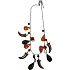 Náhrdelník bronzový s kameny a zuby 41 cm