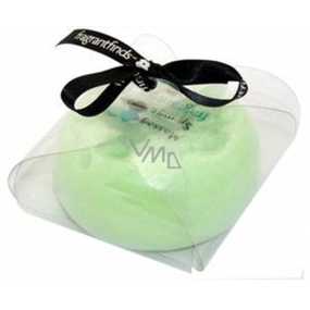 Fragrant Appleliscious Glycerinové mýdlo masážní s houbou naplněnou vůní parfému DKNY Green Apples v barvě světle zelené 200 g