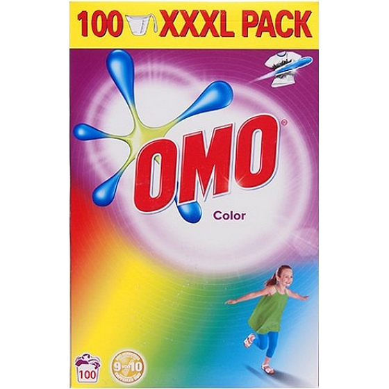 Omo Color prášek na praní, barevné prádlo 100 dávek 7 kg