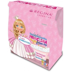 Regina Princezna sprchový gel pro děti 250 ml + pomáda na rty 2,3 g + svačinový box, kosmetická sada