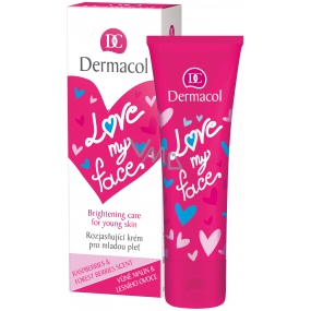 Dermacol Love My Face Vůně malin a lesního ovoce rozjasňující krém pro mladou pleť 50 ml