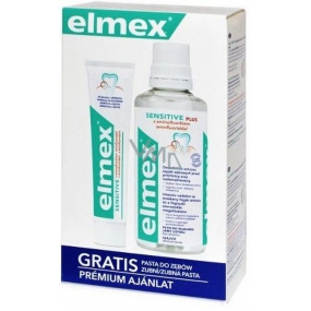 Elmex Sensitive Plus ústní voda 400 ml + Sensitive zubní pasta 75 ml, duopack