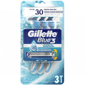 Gillette Blue 3 Cool 3břitý holicí strojek pro muže 3 kusy
