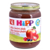 Hipp Ovoce Bio Jablka s lesními plody ovocný příkrm, snížený obsah laktózy a bez přidaného cukru pro děti 125 g
