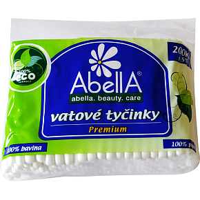 AbellA Premium ECO vatové tyčinky sáček, 200 ks AbellA Premium ECO vatové tyčinky sáček, 200 ks