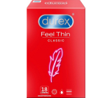 Durex Feel Thin Classic kondom, nominální šířka 56 mm 18 kusů