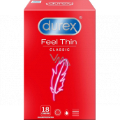 Durex Feel Thin Classic kondom, nominální šířka 56 mm 18 kusů