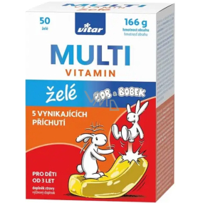 Vitar Kids Multivitamin želé doplněk stravy pro děti 50 kusů