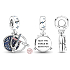 Charm Sterlingové stříbro 925 Marvel Star Wars Lightsaber 2v1, přívěsek na náramek, film