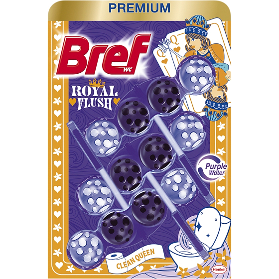 Bref WC Clean Queen, WC kuličky, 3 × 50 g