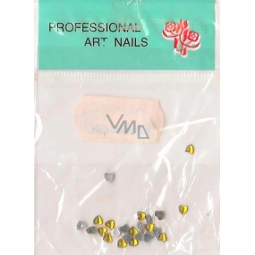 Professional Art Nails ozdoby na nehty kamínky srdíčka zlaté 1 balení