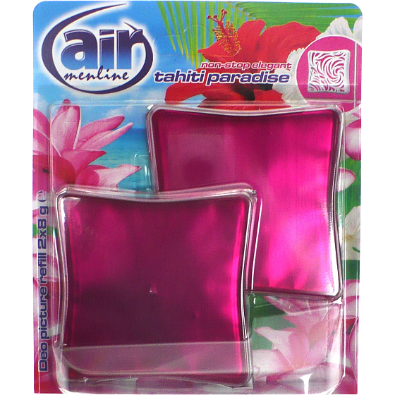 Air Menline Deo Picture Non Stop Elegant Tahiti Paradise gelový osvěžovač vzduchu náhradní náplň 2 x 8 g