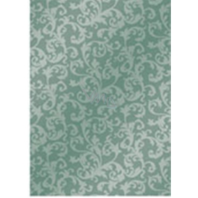 Ditipo Dárkový balicí papír 70 x 200 cm Vánoční šedozelený krajkový vzor 2061002