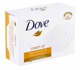 Dove Cream Oil Moroccan Argan Oil krémové toaletní mýdlo s arganovým olejem 4 x 100 g
