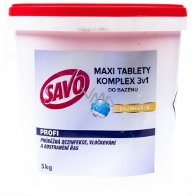 Savo 3v1 Maxi komplex Chlorové tablety do bazénu dezinfekce 5 kg