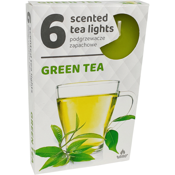 Tea Lights Zelený čaj vonné čajové svíčky 6 kusů