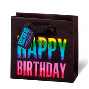BSB Luxusní dárková papírová taška 14,5 x 15 x 6 cm Happy Birthday LDT 397 - CD