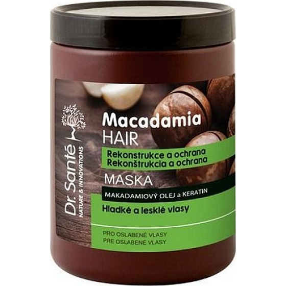 Dr. Santé Macadamia Hair Makadamový olej a keratin maska na oslabené vlasy 1 l