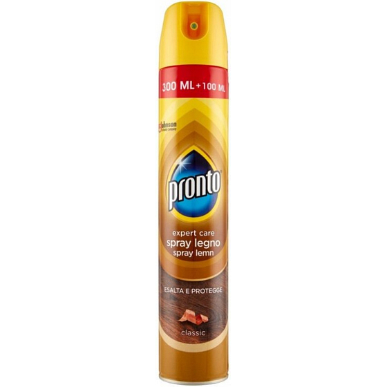 Pronto Expert Care Clssic aerosol proti prachu, leštěnka na dřevo 400 ml