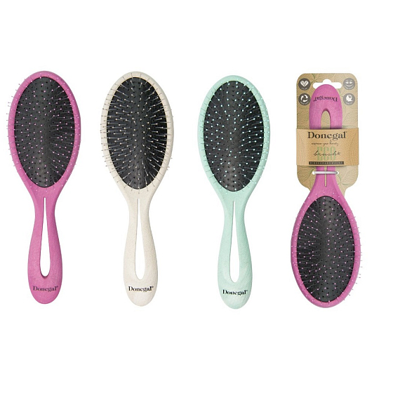 Donegal Eco Brush Kartáč na vlasy biologicky odbouratelný oválný 1 kus, více barev 1276