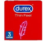 Durex Feel Thin Classic kondom se ztenčenou stěnou pro vyšší citlivost, nominální šířka 56 mm 3 kusy