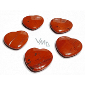 Jaspis červený Hmatka, léčivý drahokam ve tvaru srdce přírodní kámen 3 cm 1 kus, kámen úplné péče