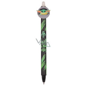 Colorino Gumovatelné pero Mandalorian - Baby Yoda černé, modrá náplň 0,5 mm