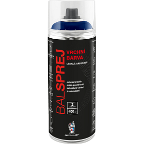 BALSPREJ vrchní univerzální akrylová barva ve spreji, RAL 5010 enziánová modrá, 400 ml