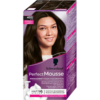 Schwarzkopf Perfect Mousse Permanent Foam Color barva na vlasy 400 Ledové Espresso