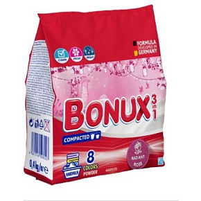 Bonux prací prášek Radiant Rose, 400 g, 8 dávek