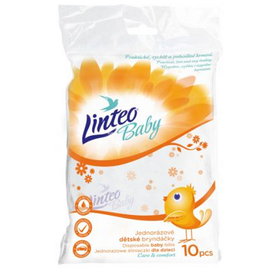Linteo Baby Jednorázové bryndáčky 10 kusů vhodné na cestování