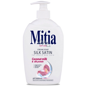 Mitia Silk Satin s kokosovým mlékem tekuté mýdlo dávkovač 1 l